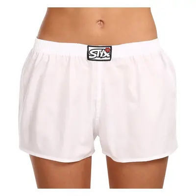 Women's boxer shorts Styx classic elastic white