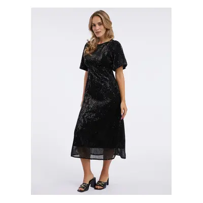 Orsay Black women's sequin midi dress - Women's