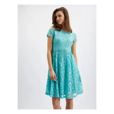 Orsay Turquoise Women Lace Dress - Women