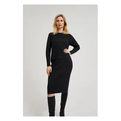 Women's knitted skirt MOODO - black