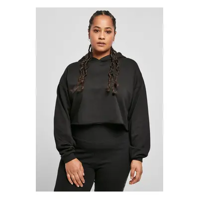 Women's Oversized Cropped Hoody Black