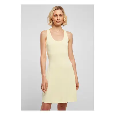 Women's modal short dress with back trousers, soft yellow