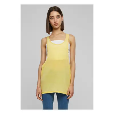 Ladies Loose Burnout Tank Yellow