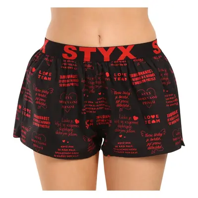 Women's boxer shorts Styx art sports elastic Valentine's Day lyrics