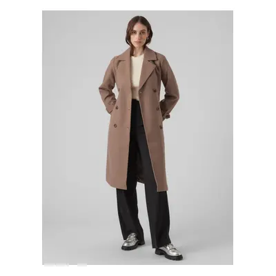 Women's brown coat VERO MODA Fortunevega - Women