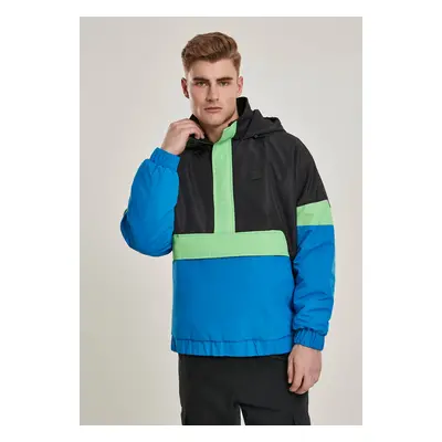 3-Tone Neon Mix Pull Over Jacket Black/Cobalt Blue