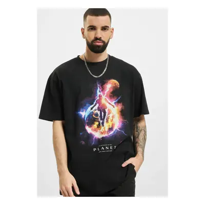 Black Electric Planet Oversize T-Shirt