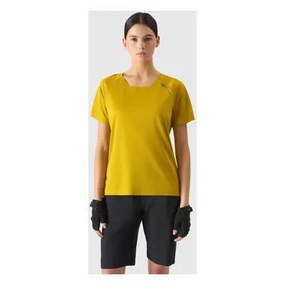 Women's quick-drying cycling T-shirt 4F - yellow