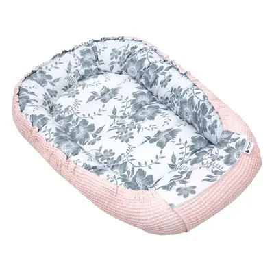 Medi Partners Baby cocoon/nest – Waffle – Berry + light pink Waffle