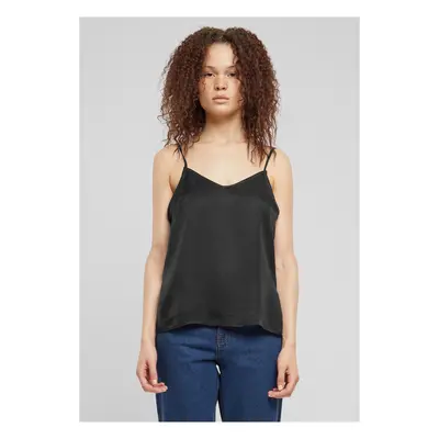 Women's Visse Satin Tank Top - Black