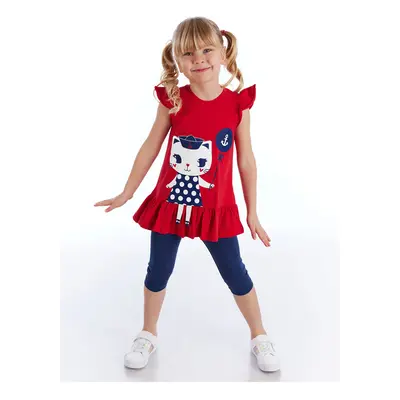 Denokids Sailor Cat Girl Child Tunic Leggings Suit