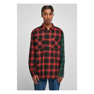 Oversized Shirt Mix Check Black/Red/Green