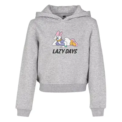 Children's Daisy Duck Lazy Cropped Hoody heather gray