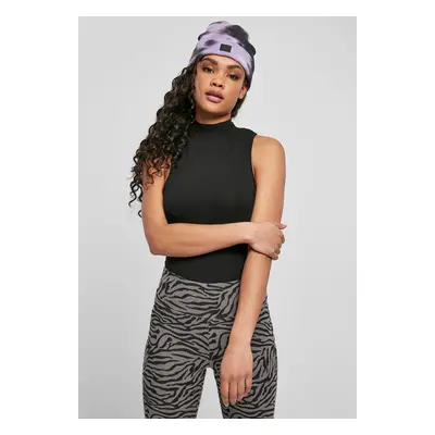 Women's sleeveless turtleneck in black