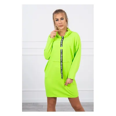 Tie dress green neon