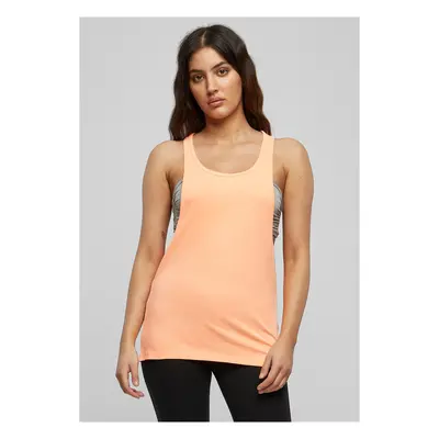 Women's loose neon tank top in neon-orange color