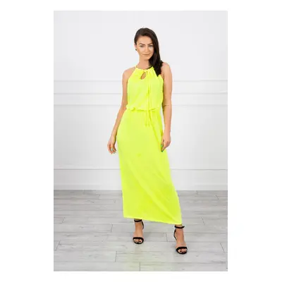 Boho dress with yellow neon