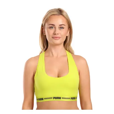 Women's sports bra Puma yellow