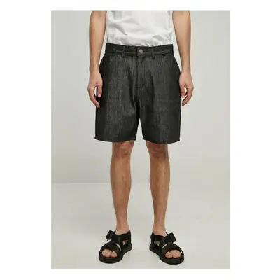 Denim Bermuda shorts dark black