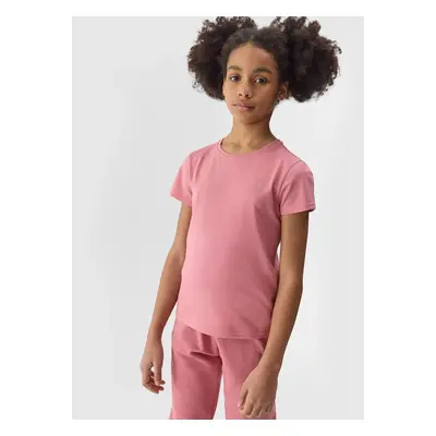 Girls' Plain T-Shirt 4F - Pink