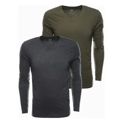 Ombre Men's V-NECK longsleeve set - mix