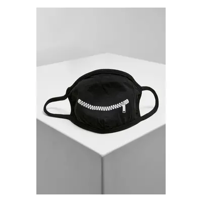 Zip Smile Face Mask Black