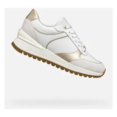 White women's sneakers Geox Desya - Women's