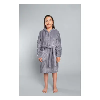 Arte Long Sleeve Bathrobe for Girls - Grey