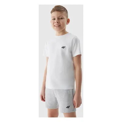 4F Boys' Tracksuit Shorts - Light Grey