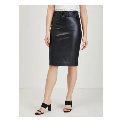 Black Women's Pencil Leatherette Skirt ORSAY - Ladies