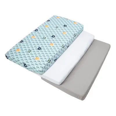 Medi Partners Set of pcs. Fitted Sheet 100% Cotton Baby Bed Linen Mattress