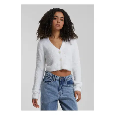 Women's cropped sweater Feather white