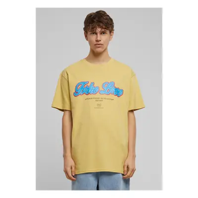 Men's T-shirt F*ke L*ve Heavy Oversize yellow