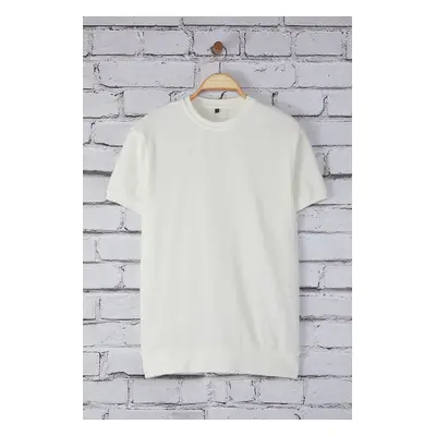 Trendyol White Regular Cut Crew Neck Cotton Basic T-Shirt