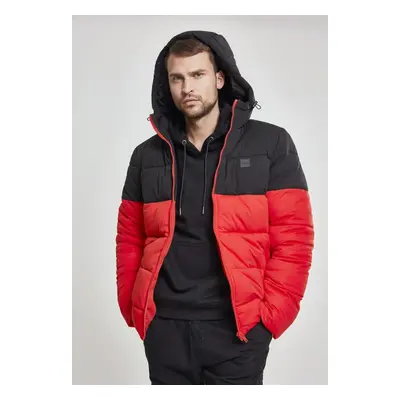 Men's Winter Jacket with Hood - Black/Red