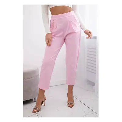 New Punto Trousers with Chain Light Pink