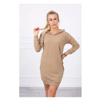 Kesi Hooded dress camel