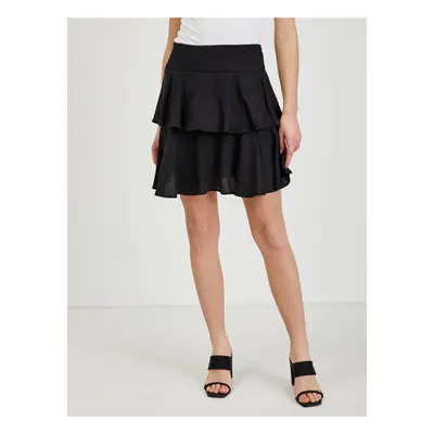 Black ruffle skirt with linen ORSAY - Ladies