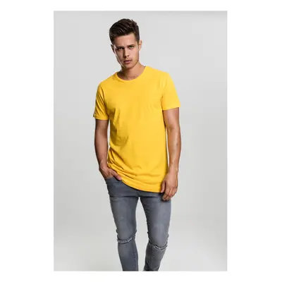 Shaped long T-shirt chrome yellow