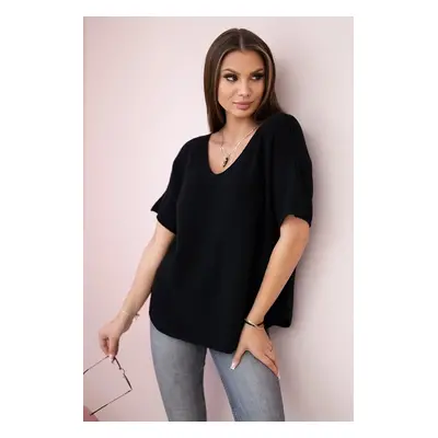 Kesi Włoski V-neck sweater blouse black