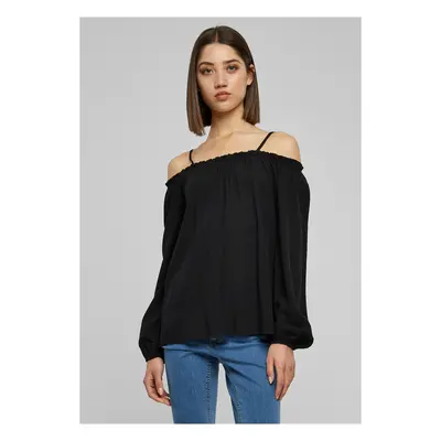 Women's Cold Shoulder Longsleeve Black