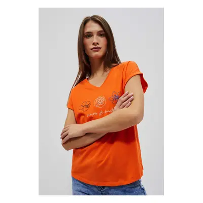 WOMEN'S T-SHIRT L-TS-4037 ORANGE