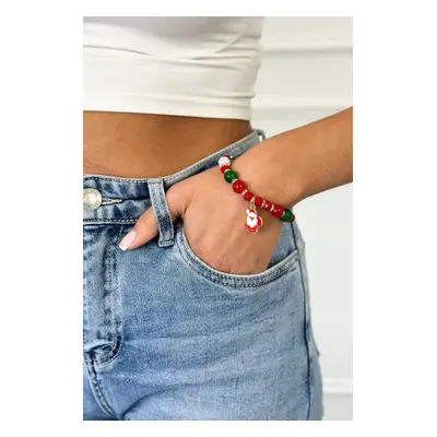 Santa Claus Christmas bracelet with green bag