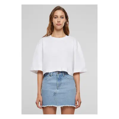 Women's T-Shirt Heavy Organic Oversized Cropped White