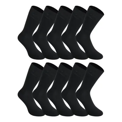 10PACK Styx high bamboo black socks