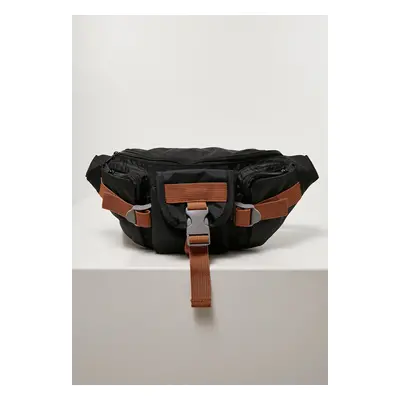 Hiking shoulder bag made of recycled ripstop black