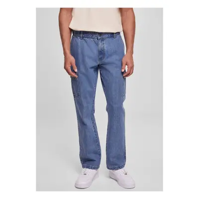 Men's Straight Leg Cargo Jeans Light Blue