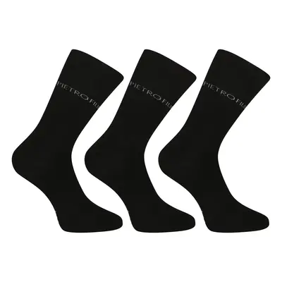 3PACK Pietro Filipi High Bamboo Black Socks