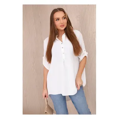 Kesi Włoski Blouse with a longer back white