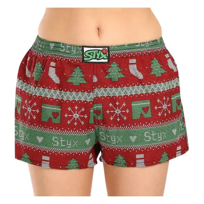 Women's briefs Styx art classic rubber Christmas knitted